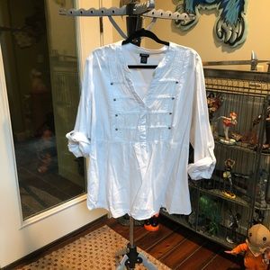 Torrid military white top. Size 4